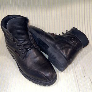 Icon Black Motorcycle Bike Boots Size 14
